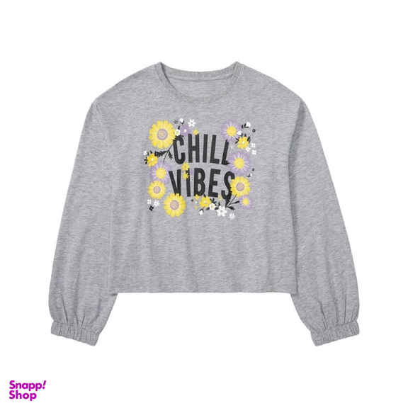 ست تیشرت و شلوار دخترانه پیپرتس کد 1520 رنگ طوسی