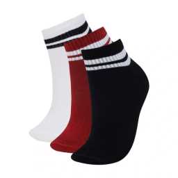 جوراب زنانه ال سی وایکیکی مدل Trainer بسته 3 جفتی