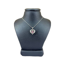 گردنبند نقره زنانه سواروسکی مدل جغد قلب ظریف کد 347981