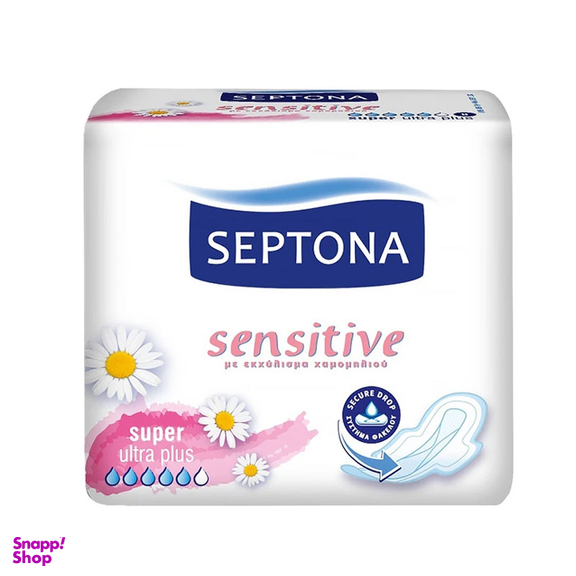 نوار بهداشتی سپتونا قطر نازک مدل Super Sensitive بسته 8 عددی