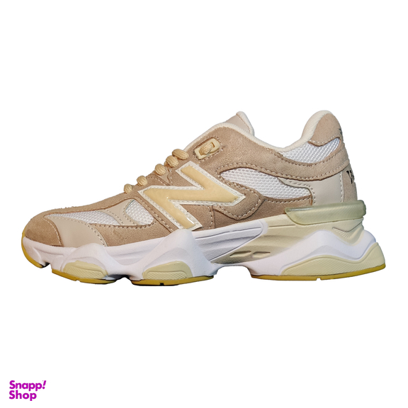 کتانی زنانه طرح New Balance مدل 9060 رنگ کرم