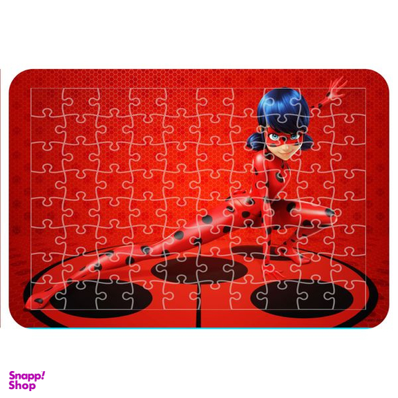 پازل 54 تکه اطلس آبی طرح کارتون دختر کفشدوزکی مدل P1655