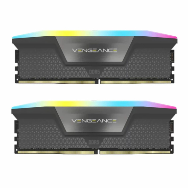 رم دسکتاپ DDR5 دو کاناله 5200 مگاهرتز CL40 کورسیر مدل VENGEANCE RGB ظرفیت 32 گیگابایت بسته 2 عددی