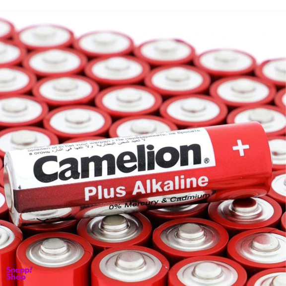 باتری نیم قلمی کملیون مدل پلاس آلکالاین بسته 4 عددی رنگ قرمز