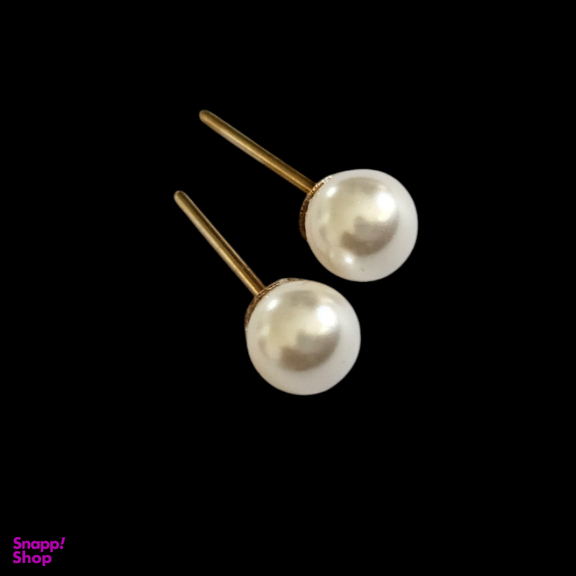 گوشواره طلا 18 عیار زنانه طرح لوتوس مدل مروارید کد J-1118-66