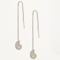 گوشواره نقره زنانه گیرا مدل بخیه G0666