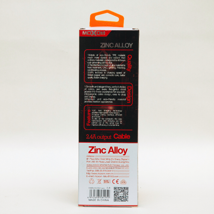 کابل USB به Type-C موکسوم مدل CB12 طول 1 متر