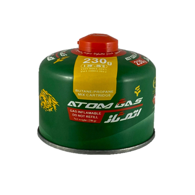 کپسول گاز سفری 230 گرمی اتم گاز کد BUTANE230