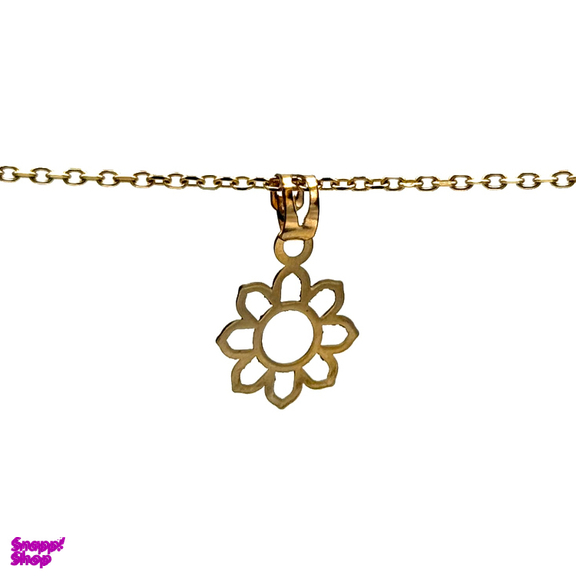 پلاک گردنبند طلا 18 عیار زنانه پانسی مدل گل کد 4 876
