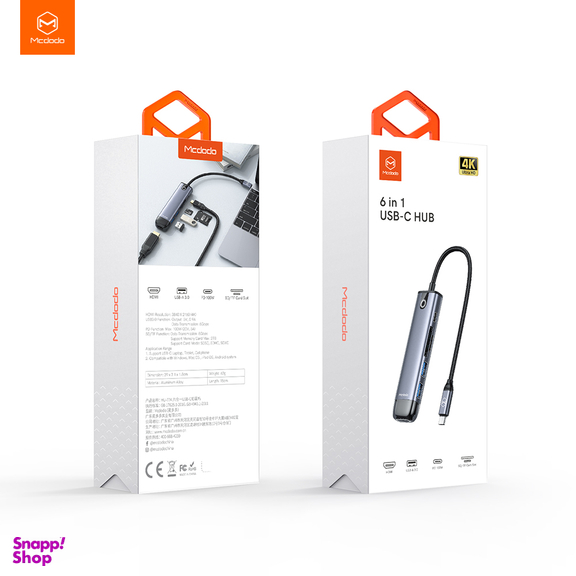 هاب 6 پورت USB-C مک دودو مدل HU-7740
