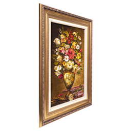 تابلو فرش دستباف سی پرشیا مدل گل در گلدان کد 903507