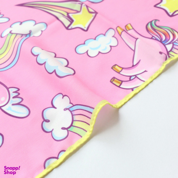 دستمال سر و گردن دخترانه مدل نخ پنبه طرح یونیکورن کد 1045