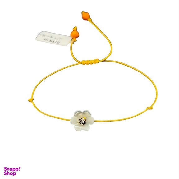 دستبند طلا 750 عیار زنانه طرح گل صدفی کد 053