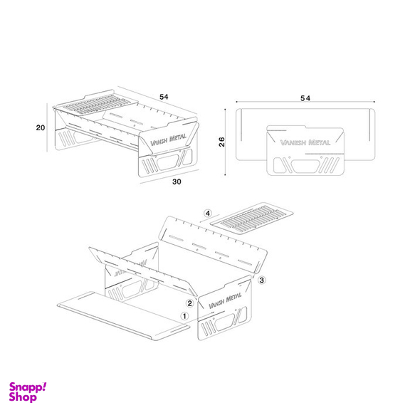 منقل پازلی ونش مدل فولادی کد N18