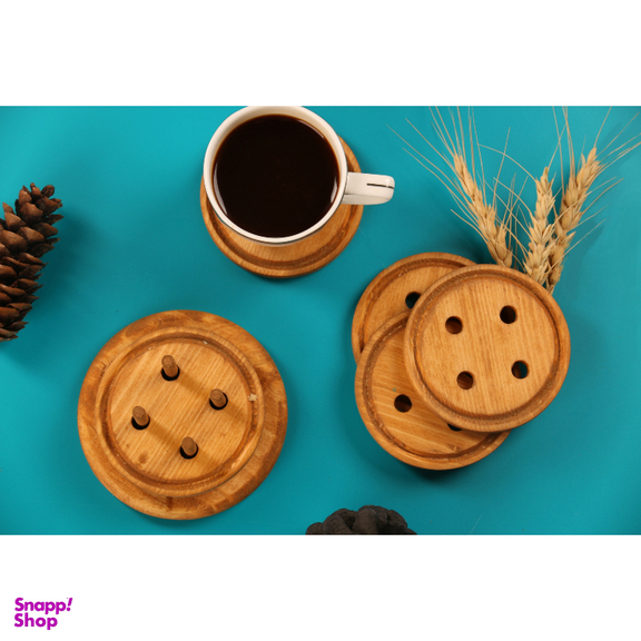 زیر لیوانی مدل دکمه