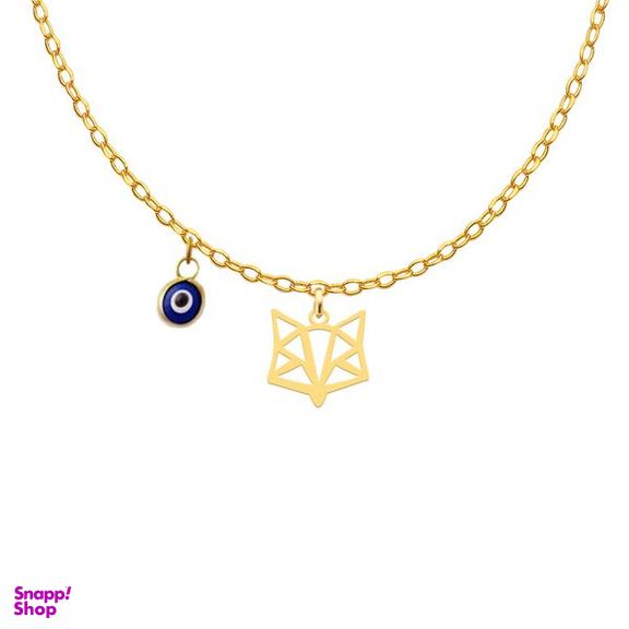 گردنبند طلا 18عیار دخترانه کرابو طرح روباه اوریگامی مدل Kr11098