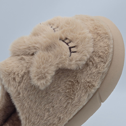 دمپایی حوله ای مدل خرگوشی کد 677765 رنگ نسکافه ای