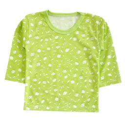 ست تیشرت آستین بلند و شلوار راحتی نوزادی مدل شکوفه کد 4130 رنگ سبز