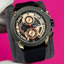 ساعت عقربه ای مردانه اکستری کد X6065-I رنگ مشکی رزگلد