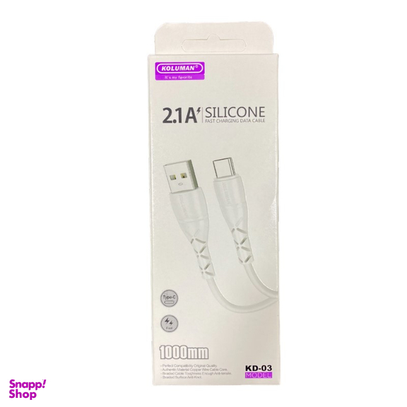 کابل تبدیل USB به USB-C کلومن مدل KD-03 طول 1 متر