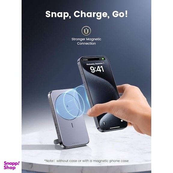 پاوربانک 20 وات مغناطیسی یوگرین مدل Magnetic PB206 کد 15086 ظرفیت 10000 میلی آمپر ساعت
