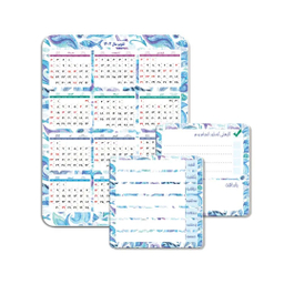 ماگ مدل عید نوروز طرح شمع و هفت سین به همراه تقویم سال 1403 کد 001 و صفحه وایت برد مجموعه ۲ عددی