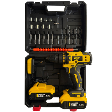 دریل پیچ گوشتی شارژی چکشی 188 ولت جاب مدل JB-188 NetliX مجموعه 40 عددی