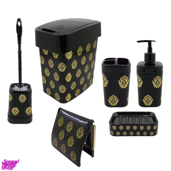 ست سرویس بهداشتی 6 پارچه رزمن طرح فلاور کد 05