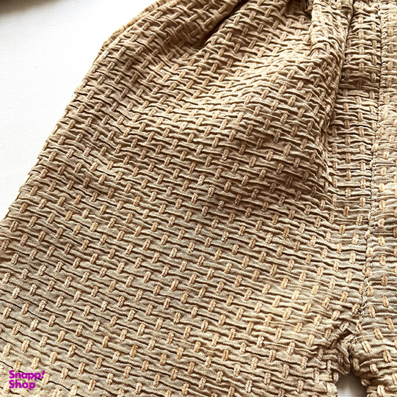 ست نیم تنه و شلوارک دخترانه کد 160 خاکی