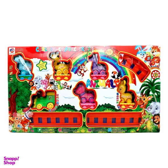 قطار حیوانات پارس مدل موزیکال و چراغ دار