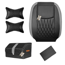 روکش صندلی خودرو سوشیانت مدل نیل مناسب پراید 132 به همراه پشت گردنی و جعبه و دور فرمان