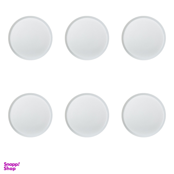 بشقاب زی مدل فرم اس سایز 12 سفید درجه عالی بسته شش عددی