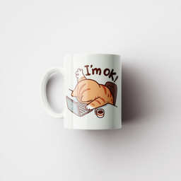 ماگ پاد آفرین مدل انگیزشی گربه ای حالم خوبه کد 188