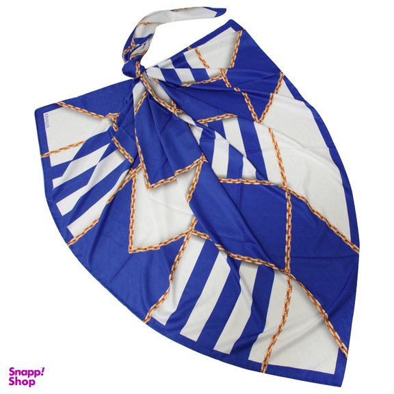 روسری زنانه آنالیا مدل ابریشم دست دوز طرح زنجیری کلاسیک کد ana-2821