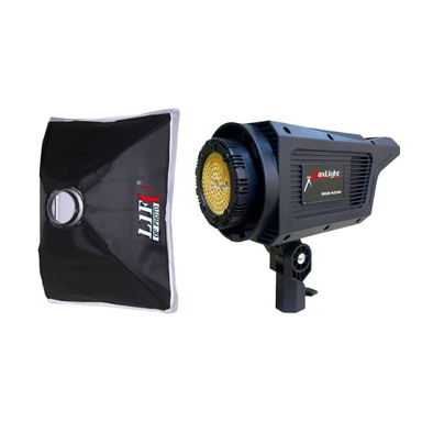 ويدیو لايت دو کلوین مکس لایت مدل LED BKM-400W به همراه سافت باکس لایف آو فوتو مدل 50×70