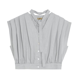 شومیز زنانه برنس مدل چکامه رنگ طوسی روشن