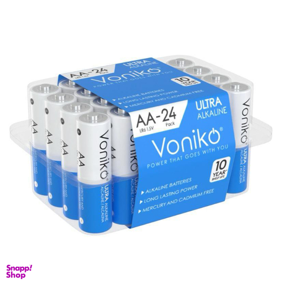 باتری قلمی ونیکو مدل LR6 PLASTICBOX بسته 24 عددی
