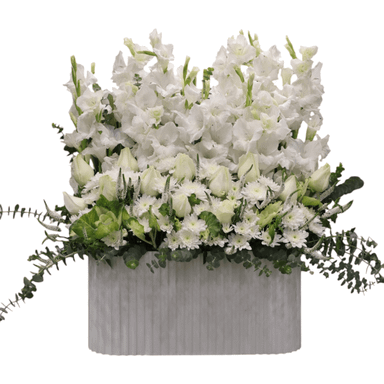 باکس گل طبیعی کد 001 رنگ سفید