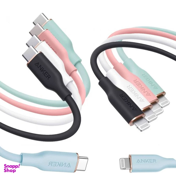 کابل تبدیل USB-C به لایتنینگ انکر مدل Power Line III Flow A8662 طول 0.9 متر