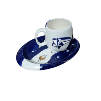 ست ماگ و زیر ماگی سرامیکی طرح منظومه شمسی