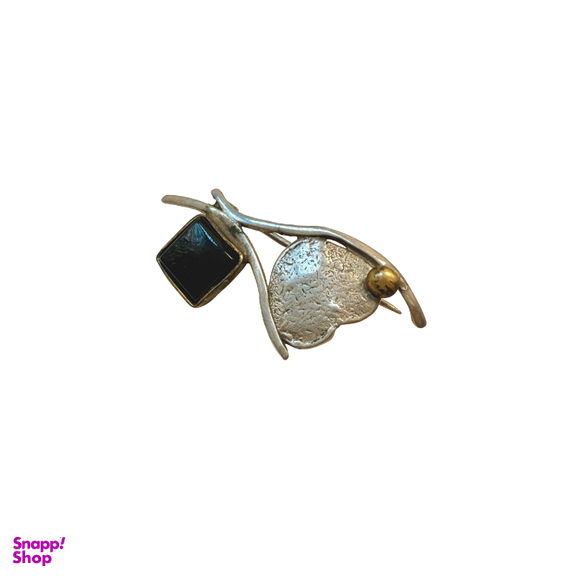 گل سینه نقره 925 عیار زنانه طرح مربع کد 45010 GLSN