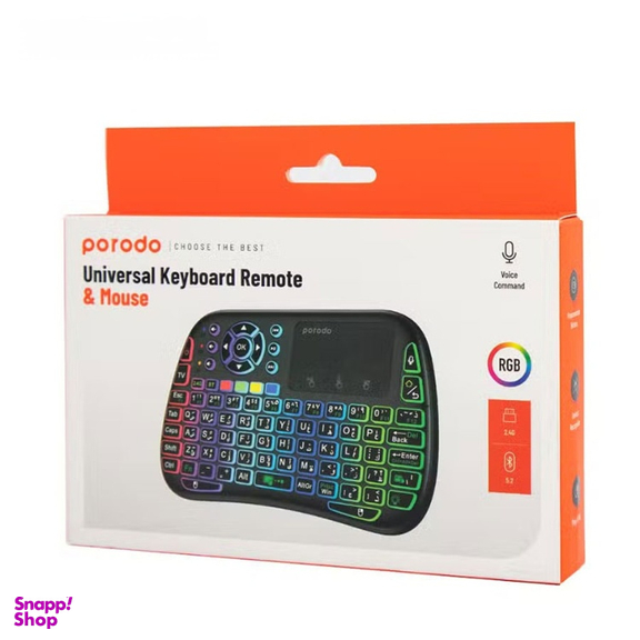 مینی کیبورد و تاچ پد بی سیم پرودو مدل Universal Mini PD-MWKTC-BK