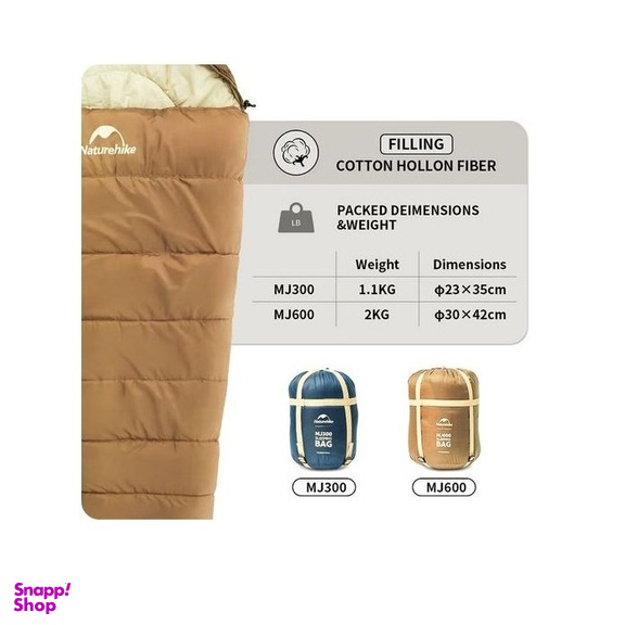 کيسه خواب 32- درجه نیچرهایک مدل Mujin Mummy Cotton Sleeping Bag کد CNK2300SD014