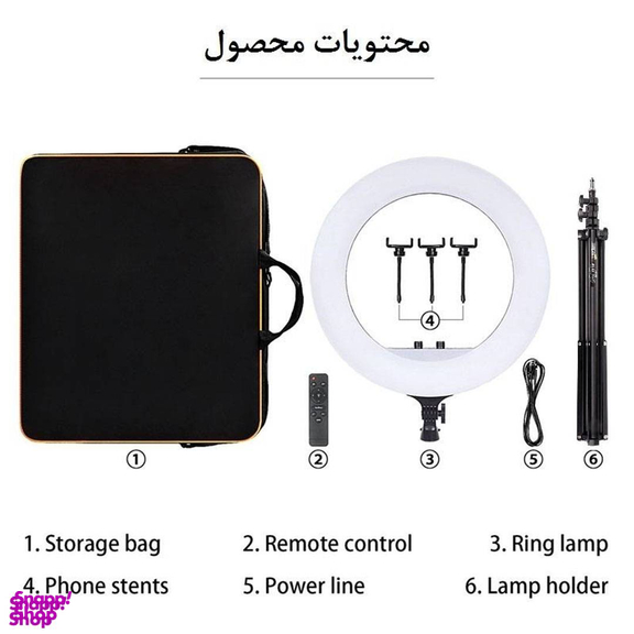 رینگ لایت مدل RL-18 به همراه پایه