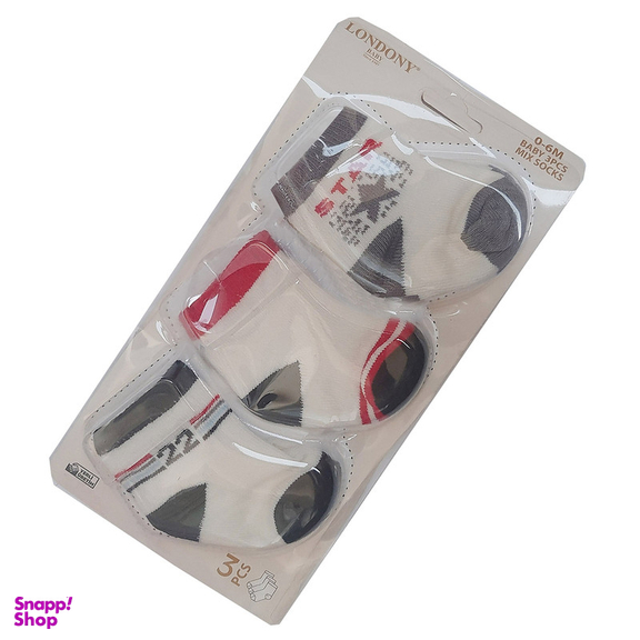 جوراب ساق کوتاه نوزادی لاندنی مدل Z-940 مجموعه 3 عددی