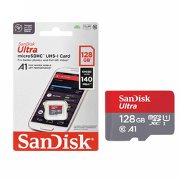 کارت حافظه microSDXC سن دیسک مدل Ultra A1 کلاس 10 استاندارد UHS-I سرعت 140MBps ظرفیت 128 گیگابایت