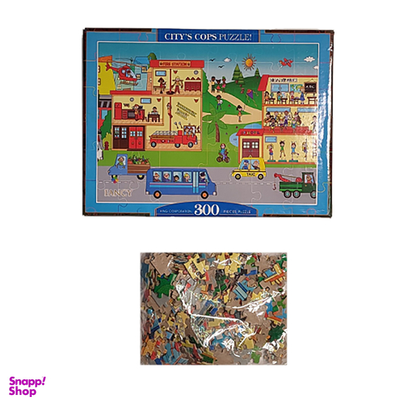 پازل 300 قطعه فنسی طرح شهر آتشنشان ها