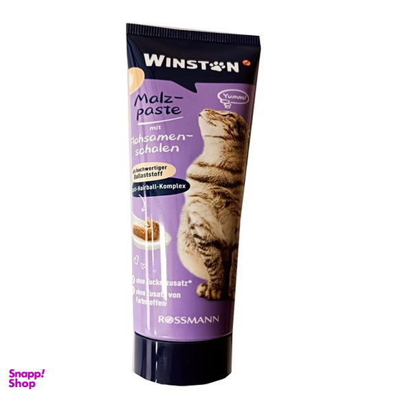 مکمل تقویتی گربه وینستون مدل مالت با فیبر و پروتئین وزن 100 گرم