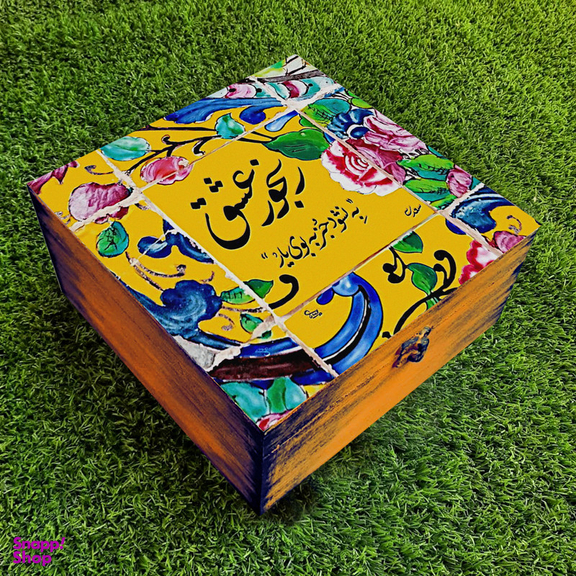 جعبه هدیه مدل سنتی طرح کاشی کد WB129