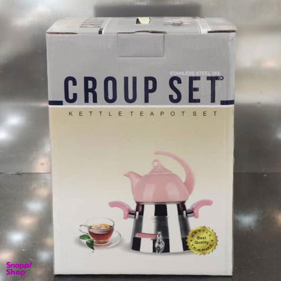 ست کتری و قوری کروپ ست مدل دنیز استیل کد 303